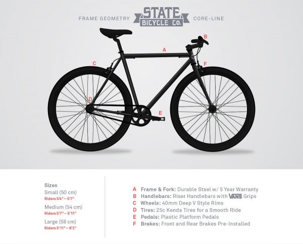 State Bicycle Fixed Gear Kernlinie Wulf-2344